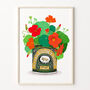 Flowers In Tin Illustrated Print, thumbnail 1 of 5