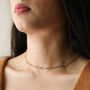 Rainbow Ball Chain Layered Necklace In Gold Plating, thumbnail 4 of 7