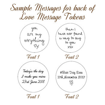 Personalised Silver Love Message Token, 5 of 5