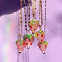 Murano Glass Strawberry Gold Plated Necklace, thumbnail 3 of 9