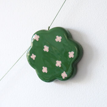 Handmade Personalised Clay Name Garland With Floral Design, 3 of 5