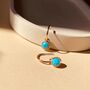 Faceted Turqoise Drop Hoop Earrings, thumbnail 2 of 5