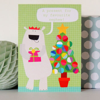 Personalised Christmas Polar Bear Card, 2 of 4