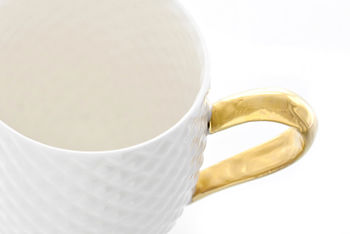 Black Coffee Cup With Gold Or Platinum Handle, 9 of 12