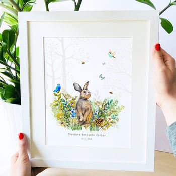 Personalised Baby Bunny Print, 8 of 11