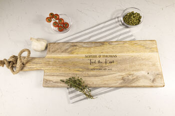 Personalised 'Celebration' Mango Wood Serving Board, 3 of 3