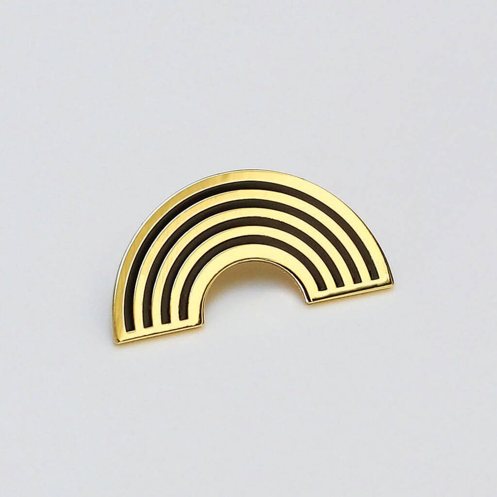 Gold Rainbow Enamel Pin Badge By Old English Company 9813