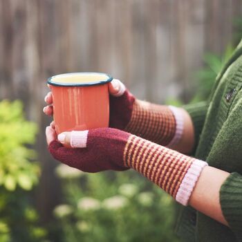 Ladies Lambswool Fingerless Gloves, 8 of 8