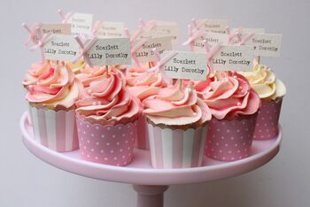 Set Of 10 Personalised Children's Party Cupcake Toppers, 2 of 2