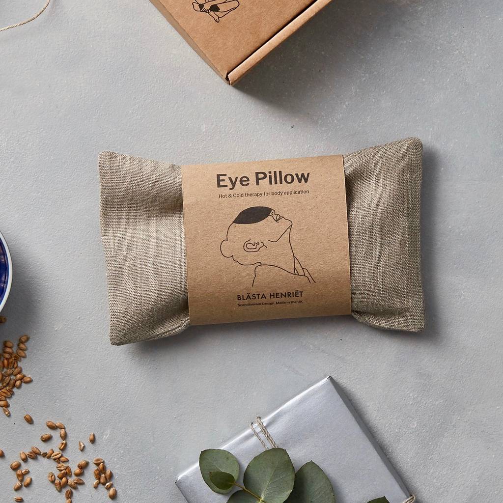 Hot And Cold Therapy Eye Pillow Plain Linen, 1 of 6