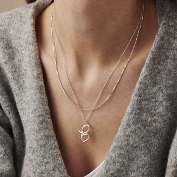 Large Organic Initial Necklace, 8 of 12