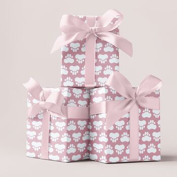 Paw Prints Gift Wrapping Paper – Adorable And Eco Friendly, 2 of 11