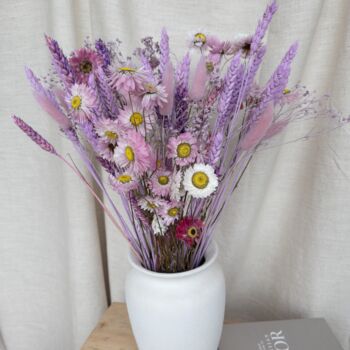 Lilac Dried Flower Arrangement With Daisies, 4 of 4