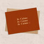 'Je T'aime' Modern Typography Postcard, thumbnail 1 of 5