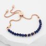 September Birthstone Lapis Lazuli Bracelet, thumbnail 7 of 8