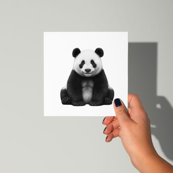 Cepheus The Panda Luxury Blank Greeting Card, 6 of 6