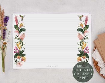 A4 Landscape Letter Writing Paper With Tropical Design, 2 of 5
