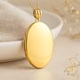 Personalised Large Oval 9ct Gold Photo Locket Necklace, thumbnail 5 of 10