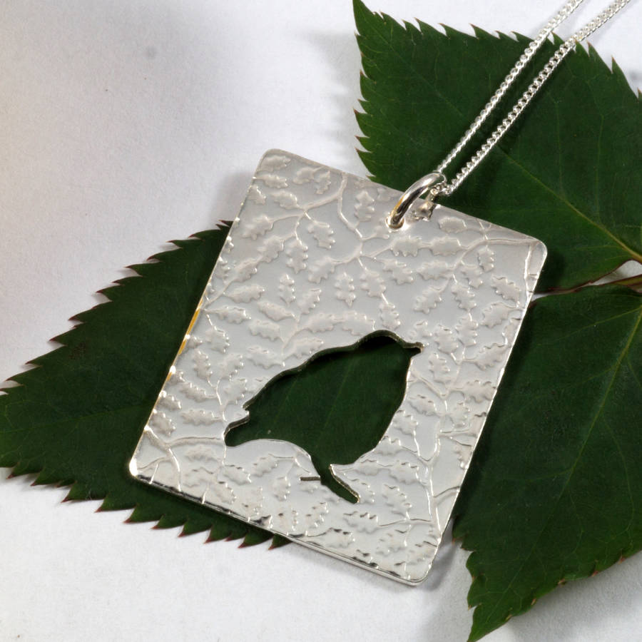 Sterling Silver Bird Silhouette Pendant By Fragment Designs
