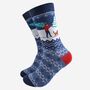 Men's Bamboo Socks Christmas Man And His Dog, thumbnail 2 of 5