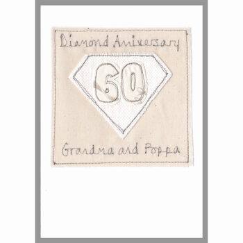 Personalised Diamond 60th Wedding Anniversary Card, 10 of 12