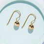 Ball Hook Gold Plated Silver Earrings, thumbnail 1 of 6