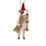 Dog With Skis Hanging Decoration, thumbnail 2 of 2