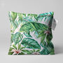 Green Tropical Palm Leaves Pillow Cover, thumbnail 1 of 7