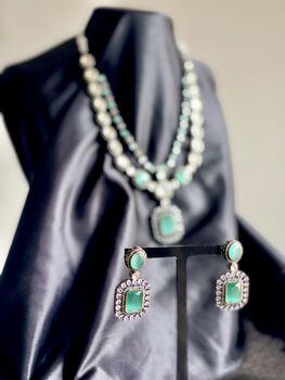 Afsaney Polki Necklace And Earrings Set, 4 of 7