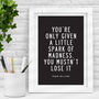 'A Little Spark' Robin Williams Quote Typography Print, thumbnail 4 of 5