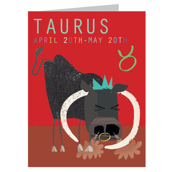Mini Taurus Zodiac Card, 2 of 5