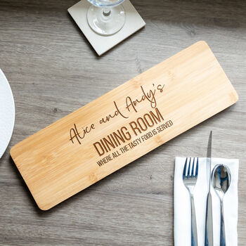 Personalised Kitchen Bamboo Serving Board, 2 of 5