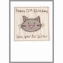 Personalised Cat Birthday Card For Her, thumbnail 8 of 12