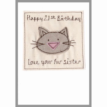 Personalised Cat Birthday Card For Her, 8 of 12