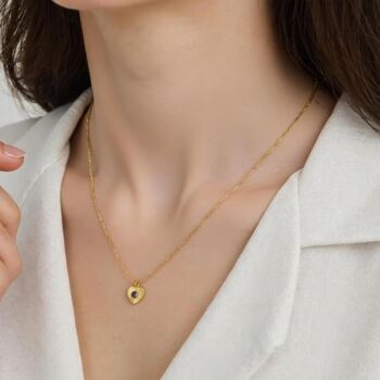 February Heart Birthstone Necklace Gift, 7 of 7