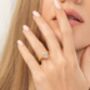 Two Ct Round Solitaire Moissanite Engagement Ring, thumbnail 9 of 9