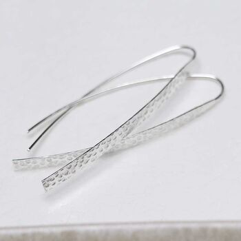 Sterling Silver Urban Armour Drop Earrings, 8 of 10