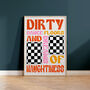 Dirty Dance Floors Music Gift Print, thumbnail 4 of 4