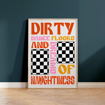 Dirty Dance Floors Music Gift Print, 4 of 4