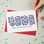 Floral Personalised Date Of Birth Birthday Card, thumbnail 3 of 4