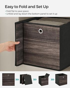 Set Of Six Foldable Cubes Storage Organiser Boxes, 6 of 7