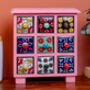 Baby Pink Wooden Chest With Nine Ceramic Drawers, thumbnail 1 of 5