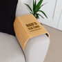 Personalised Wooden Flexible Sofa Tray Tea Time Birthday Father's Day, thumbnail 2 of 3