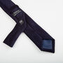Mens Luxury Navy Velvet Slim Style Tie, thumbnail 7 of 8