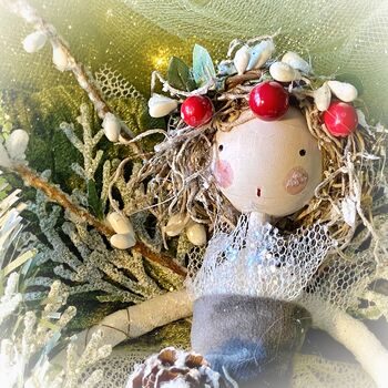 Personalised Enchanted Wood Christmas Berry Treetopper Fairy, 5 of 12