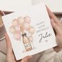 Personalised 60th Birthday Card Champagne Balloons, thumbnail 1 of 7