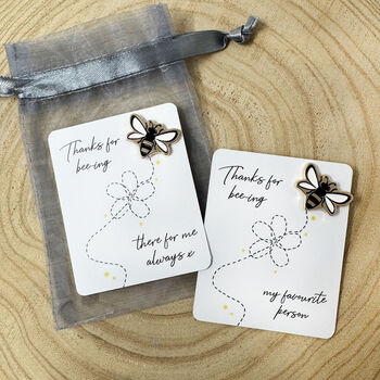 Thanks For Beeing The Best…Enamel Bee Pin Badge Brooch, 4 of 12