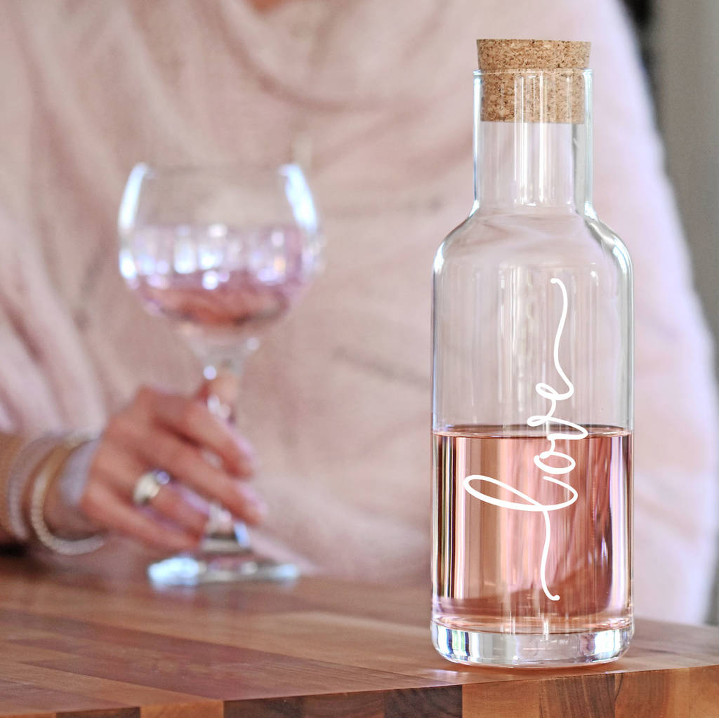 Love Decanter With Cork Stopper By Oh So Cherished