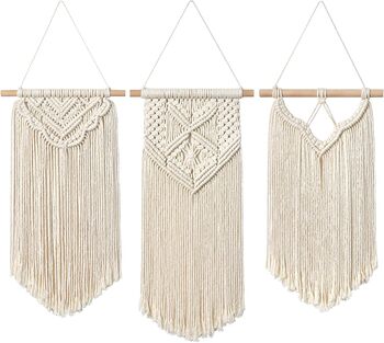 Set Of Macrame Wall Hangings Woven Tapestry, 8 of 12