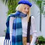 Colour Block Chunky Squares Check Blanket Scarf, thumbnail 5 of 12
